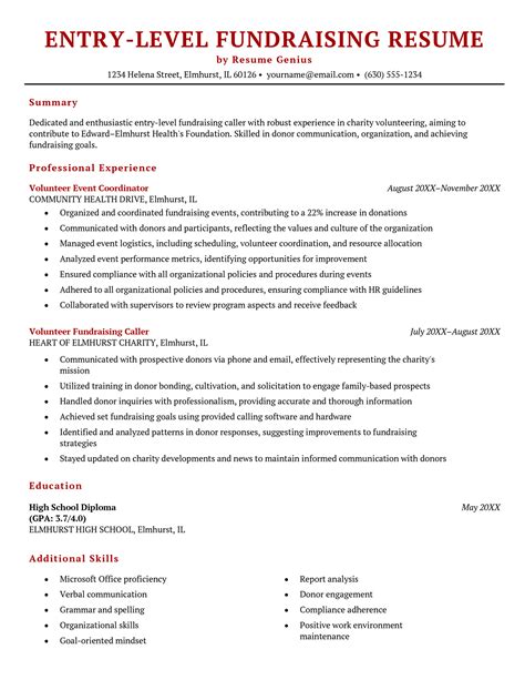 Fundraising Resume Examples & Writing Tips for 2024.